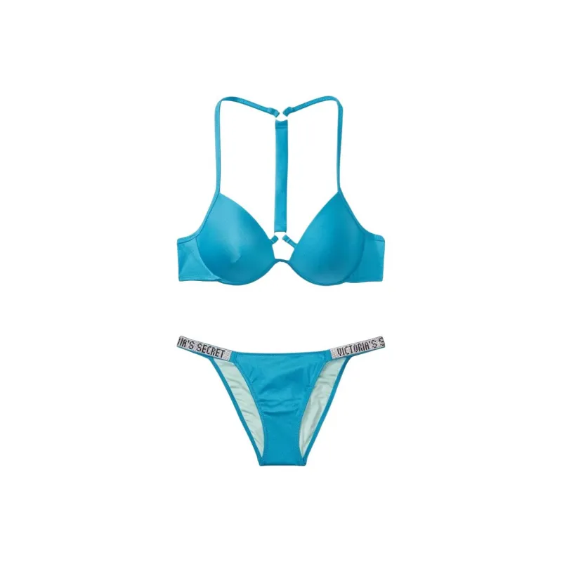 Victoria's Secret Swimsuit Set Women's Set Blue-0