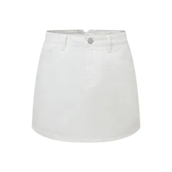 HEYABC Denim Short Skirts Women's White