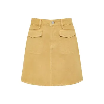 Hush Puppies Denim Short Skirts Women's Amber Brown
