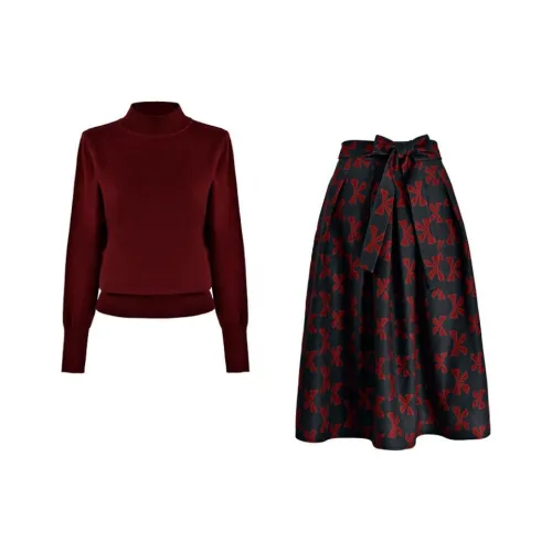 DIFFIE RIEGER Skirt Set Women's Red