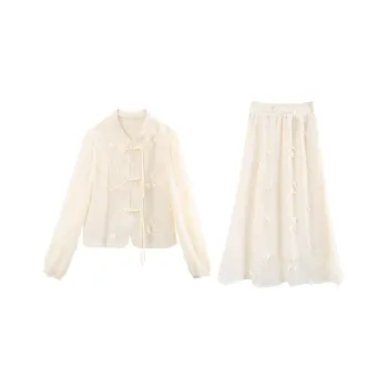 A Paradise For Awakening Skirt Set Women's Beige Apricot