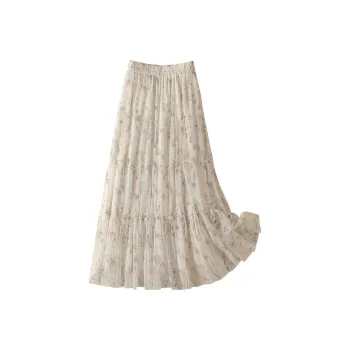 Cypress House Casual Long Skirt Women's Apricot