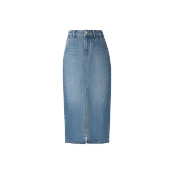 HLA Casual Long Skirts Women's Blue Gray