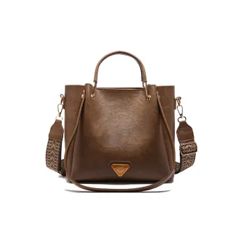 TOUTSEUL YOLO PU Portable Crossbody Bag, Shoulder Bag Women's Khaki/Dark Brown/Black