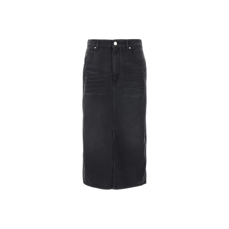 ISABEL MARANT High Waist Front Slit Skirt-0