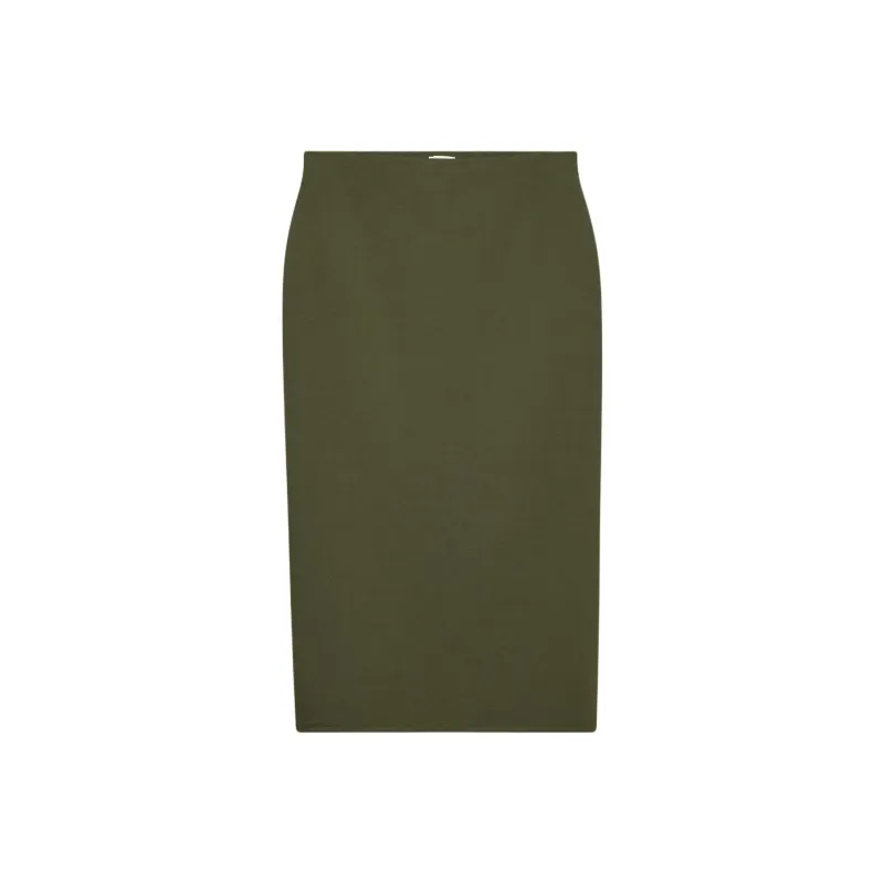 ARITZIA Wilfred Nora Ponte Skirt Casual Long Skirts Women's Dark Olive-0