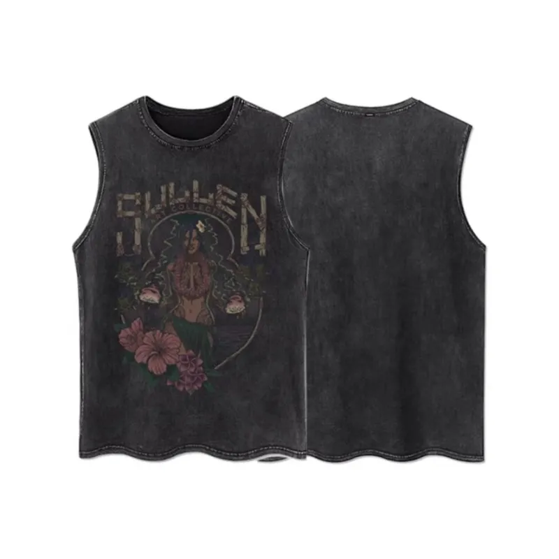 KAISER Tank Tops Women's Black Gray Color-7