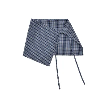 SINBOS Casual Short Skirts Women's Haze Blue Checked