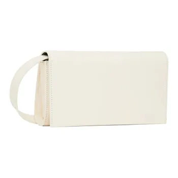 JIL SANDER Calfskin Shoulder Bag Women's White