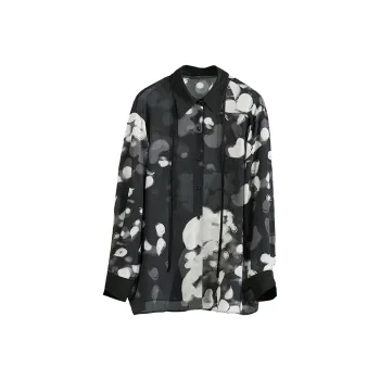 Rizhuo Shirts Women's Seek Black