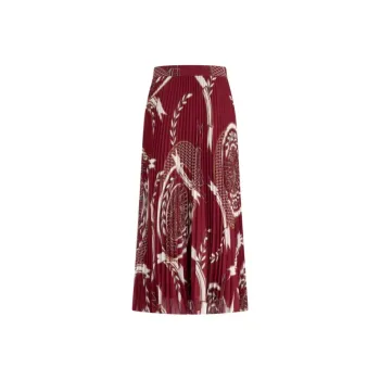 Tommy Hilfiger Casual Long Skirt Women's Red Print