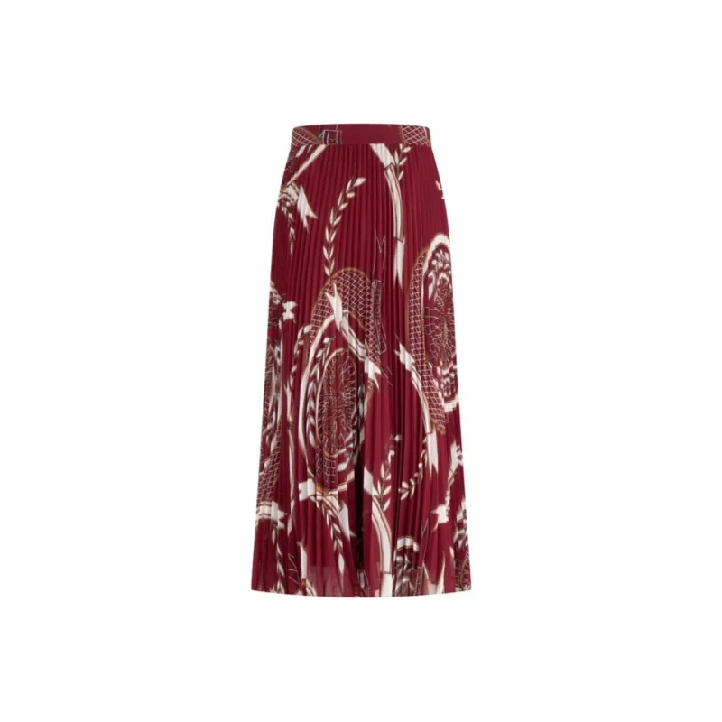 Tommy Hilfiger Casual Long Skirt Women's Red Print-0