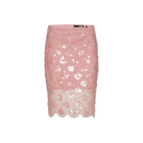Rotate Sequin Embellished Mesh Pencil Skirt