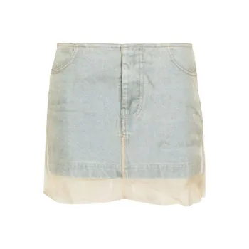 Christopher Esber Layered Denim Miniskirt