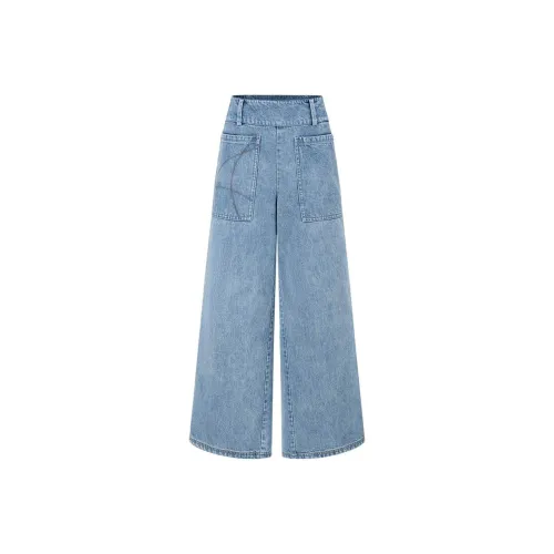 DEEPMOSS 라이트 블루 여성 청바지