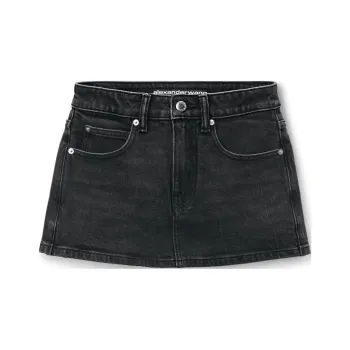 Alexander Wang Mid Rise Stretch Skort Grey Aged