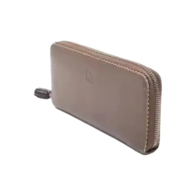 FERRAGAMO Genuine Leather Wallet Women's Chocolate-2