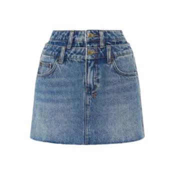 Ksubi Model Mini Rework Aged Mini Skirt