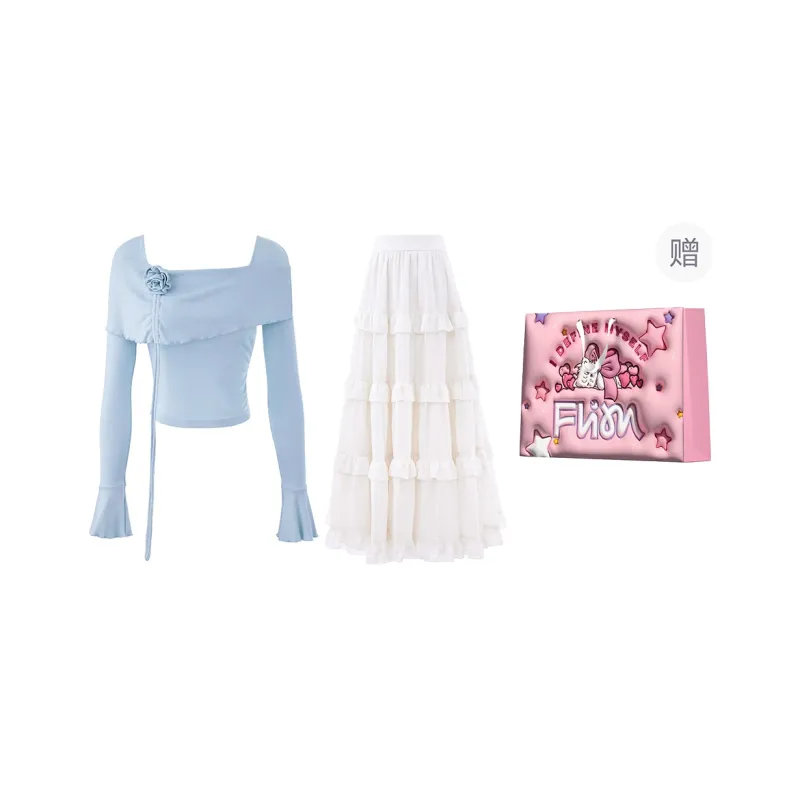 FLIM Two Piece Skirt Sets Women's-8