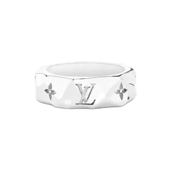 LOUIS VUITTON Metal Rings Men's Silver