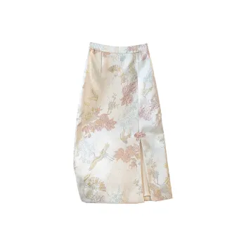 Cypress House Casual Long Skirt Women's Pink And Blue Floral