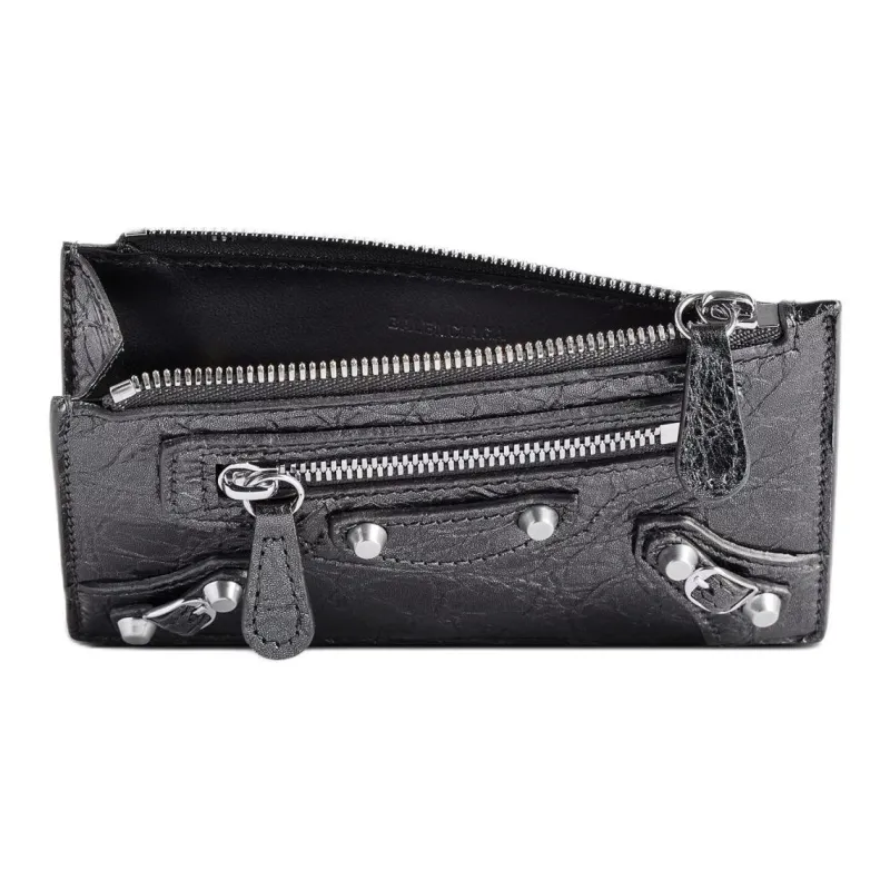 Balenciaga Le City Lambskin Coin Purse, Card Holder Women's Black-2