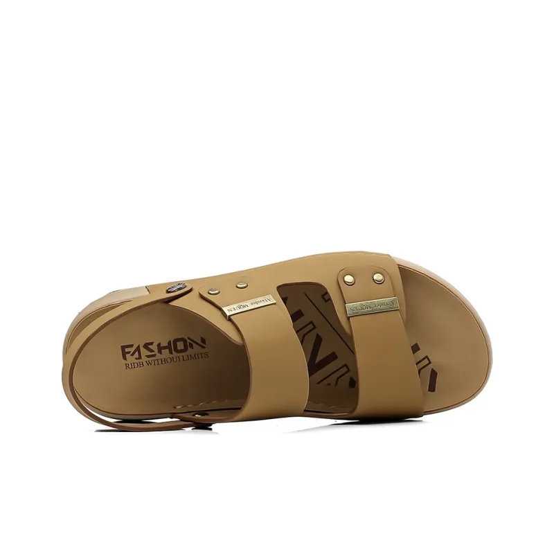 QIUTEXIONG Beach Sandals Men Black/Yellow-3