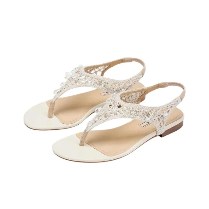 73Hours Tuscany One Strap Sandals 1cm Women's Cool White-1