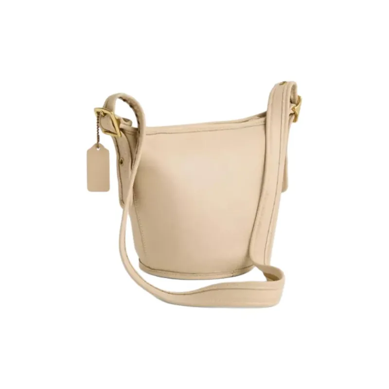 COACH Maggie Leather Bucket Bags Crossbody Bag, Shoulder Bag Women's Ivory White-1
