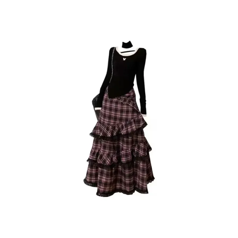 PUREIDOL Two Piece Skirt Sets Women's-0