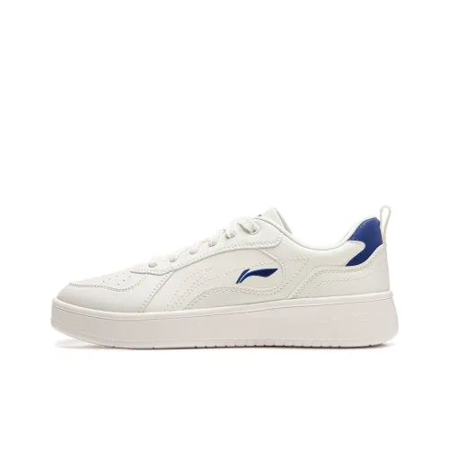 LiNing Spike Years Anti Slip Wear Resistant Low Top Skateboard Shoes Men's White Blue