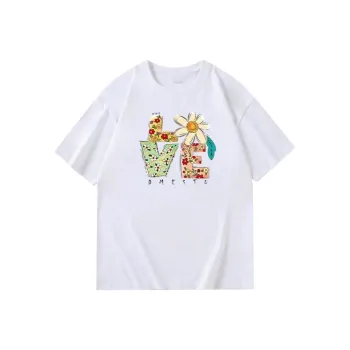 DOKZB Drop Shoulder Sleeve T Shirt Women's