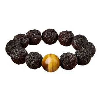 SGE Red Sandalwood Beaded Bracelet Sandalwood Buddhist Bead Unisex