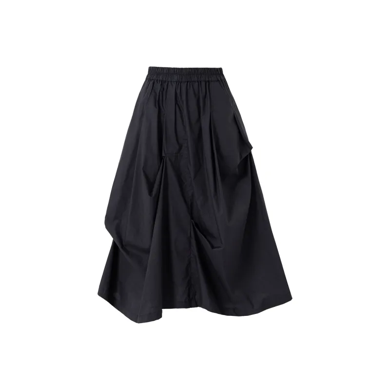SOON FLOWER Casual Long Skirt Women's Black-0