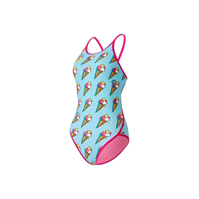 Arena One piece Swimsuit Low Elasticity Fabric, Consider 1 Size Up For First Time Wearers Women's-0