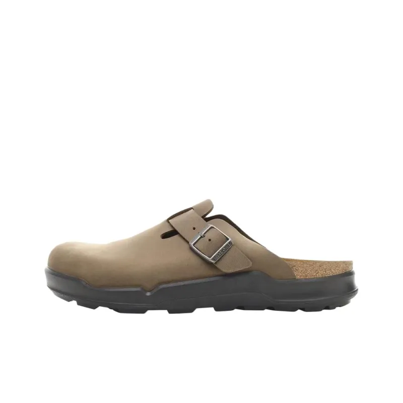 Birkenstock Boston Abrasion Resistant Closed Toe Slippers Unisex Brown-0