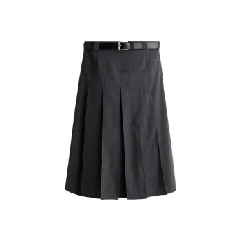 H&M Casual Long Skirts Women's Mixed Dark Gray