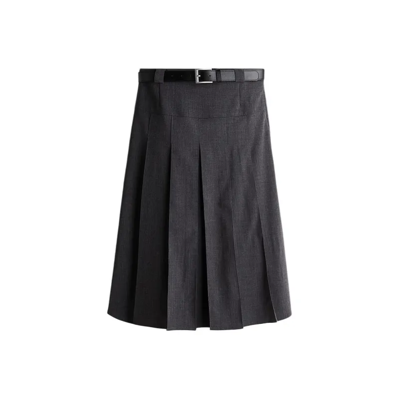 H&M Casual Long Skirts Women's Mixed Dark Gray-0