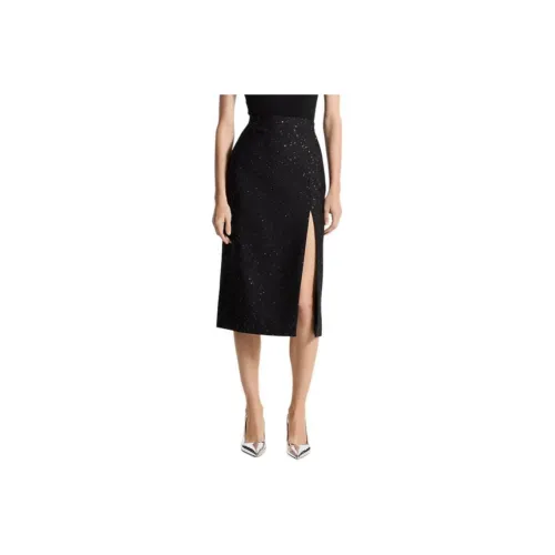 MICHAEL KORS Sequined Wool Slit Skirt