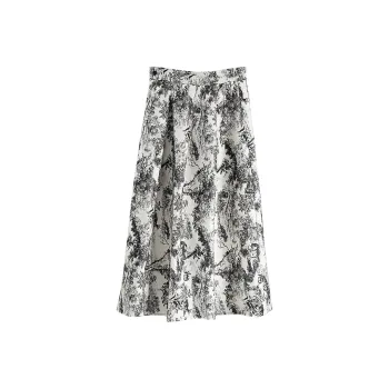 Cypress House Casual Long Skirt Women's Ink Wash Painting
