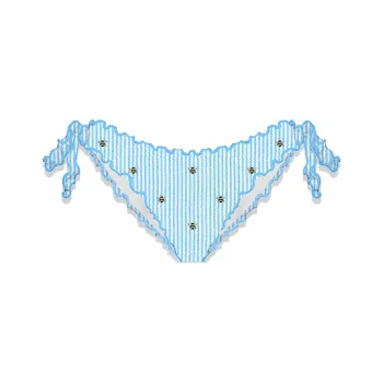 MC2 Saint Barth Striped Ruched Detail Bikini Bottoms