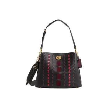 COACH Willow Design Crossbody Bag, Shoulder Bag Women's Black & Red