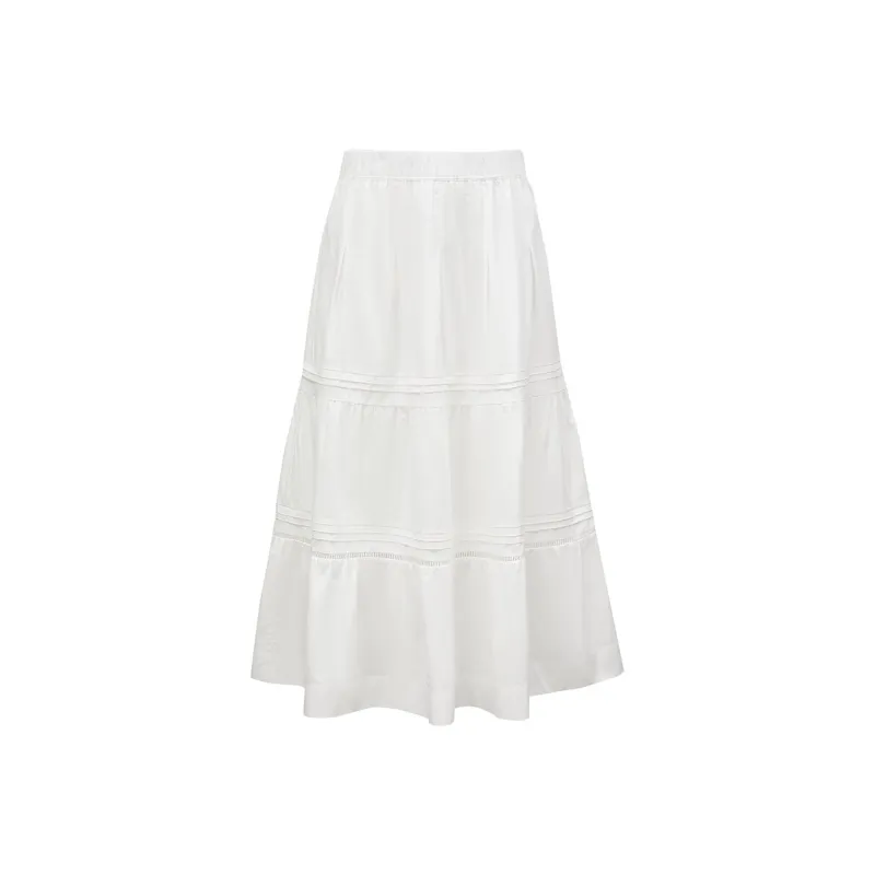 ONLY Casual Long Skirt Women's White-0