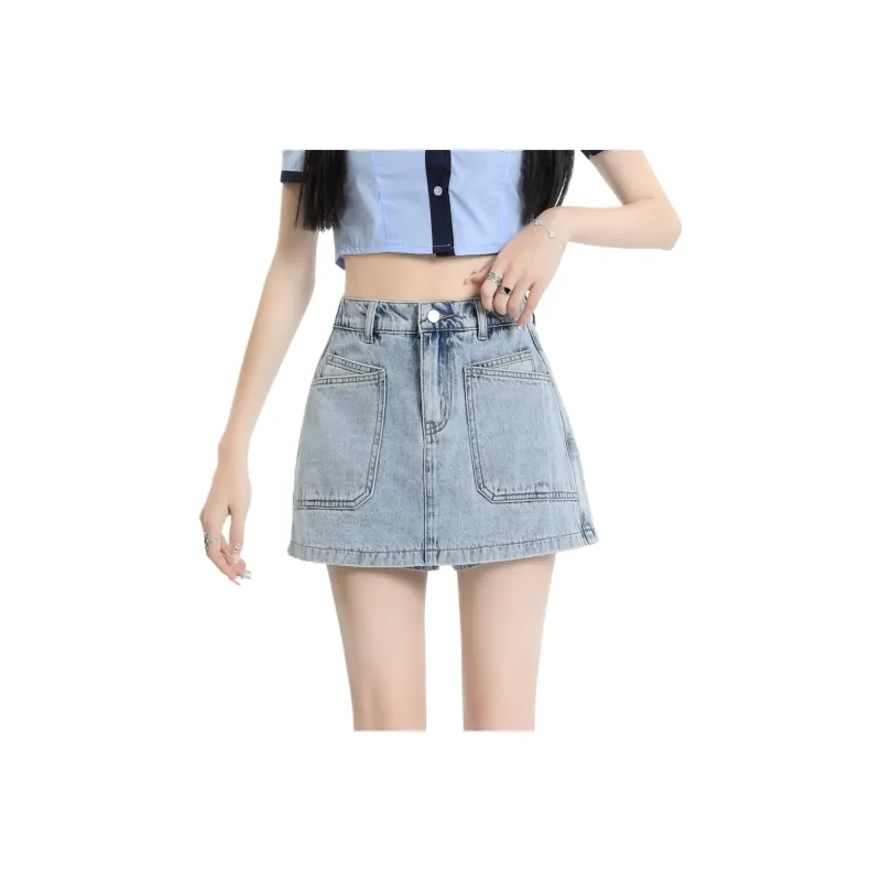 Rose Denim Short Skirts Women's-2
