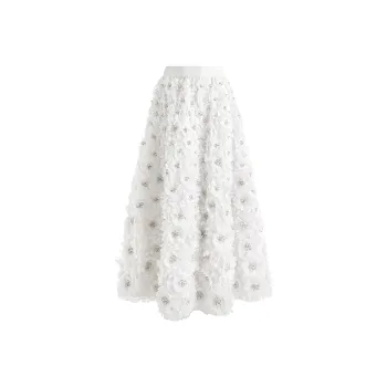 ALICE+OLIVIA SS25 Casual Long Skirt Women's White