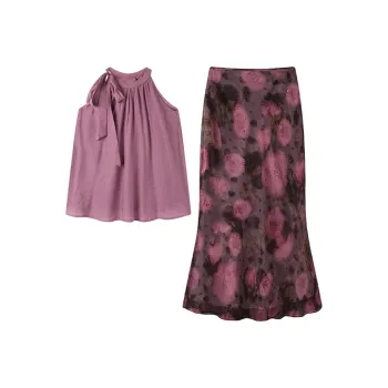 ERIRI Two Piece Skirt Sets Women's