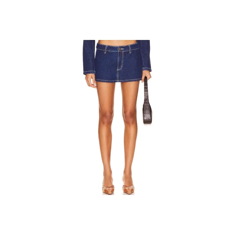 Lioness SS24 Denim Short Skirts Women's Blue Denim-0
