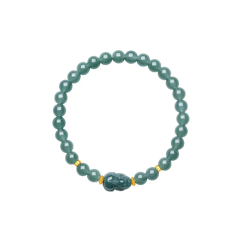 LIU GUI FU JEWELRY Bean Type Jadeite Bracelets Unisex-2