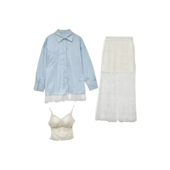Icicofficial Skirt Set Women's Blue