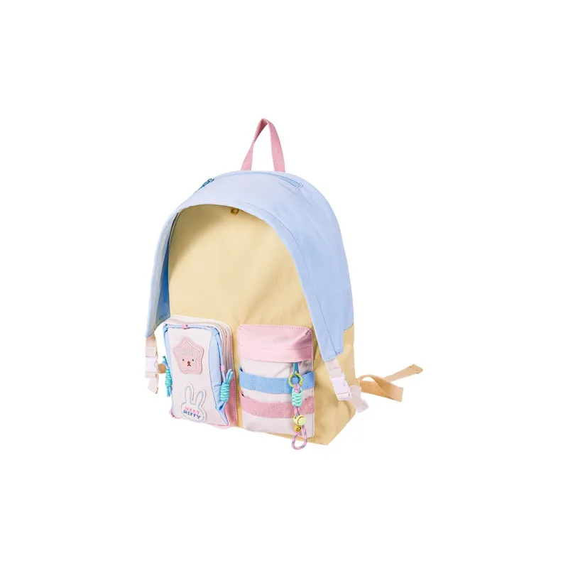 Miffy Fabric Backpack Women's Blue Yellow/Khaki-1